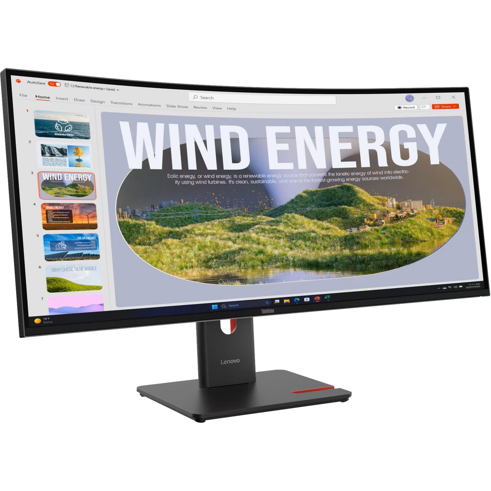 Lenovo ThinkVision T34WD-40 Negro