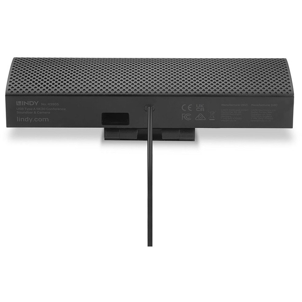 Lindy USB Typ A 4K30 Konferenz-Soundbar & Kamera Negro - Imagen 4