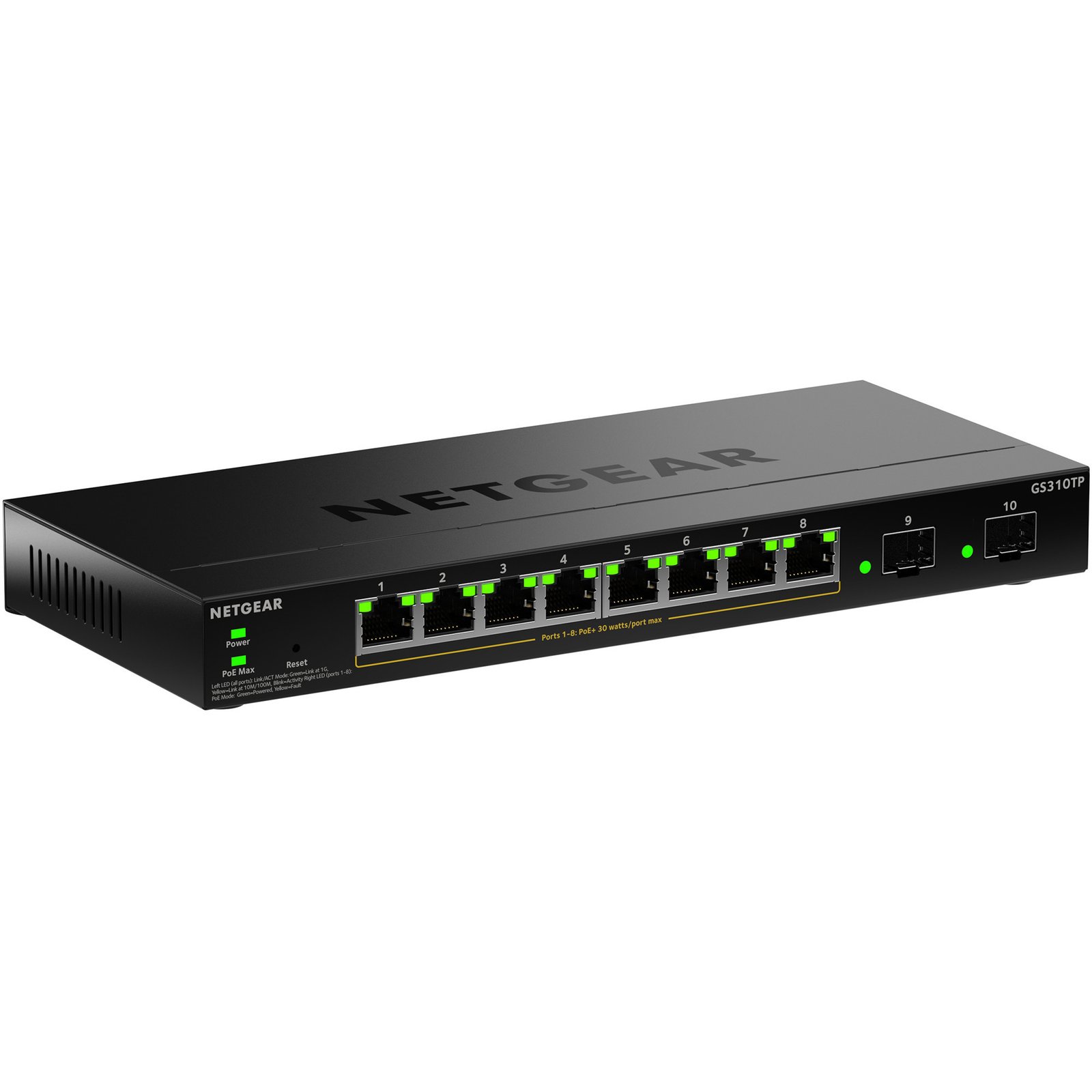 Netgear Smart Managed Essentials Switch (GS310TPv2) Negro