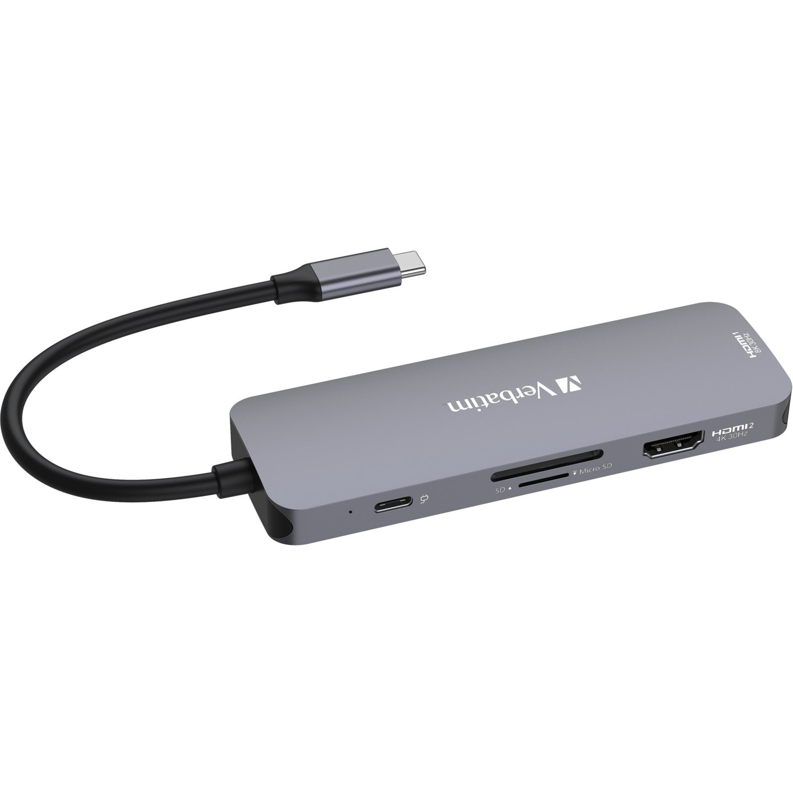 Verbatim USB-C Pro Multiport-Hub CMH-08 Gris - Imagen 3